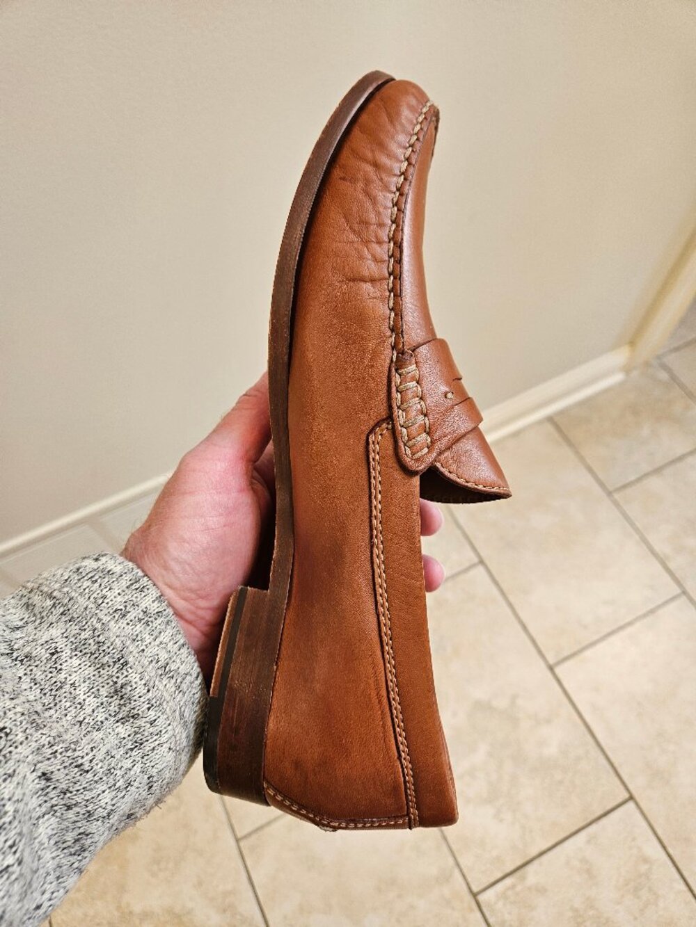 Trask Men's Leather Loafers, Caramel, Sz 11.5 - Picture 12 of 16